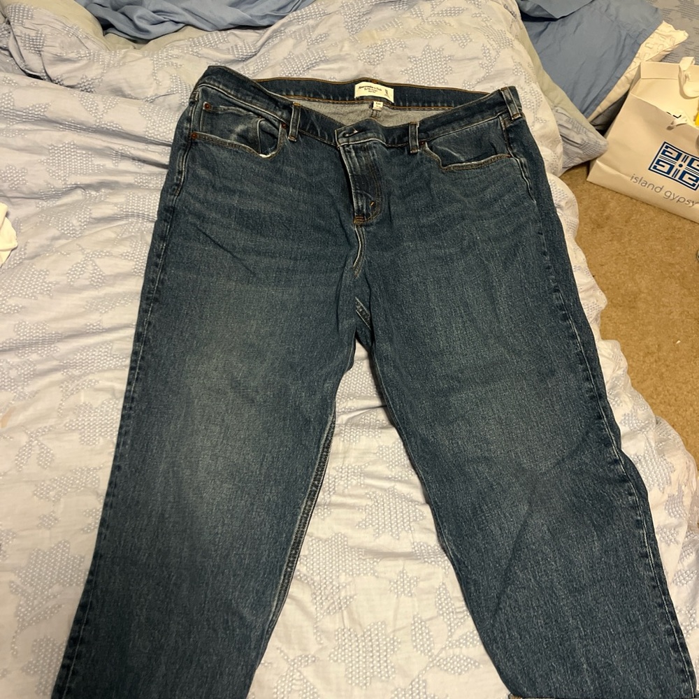 Abercrombie & Fitch Dark Blue Straight Leg Jeans